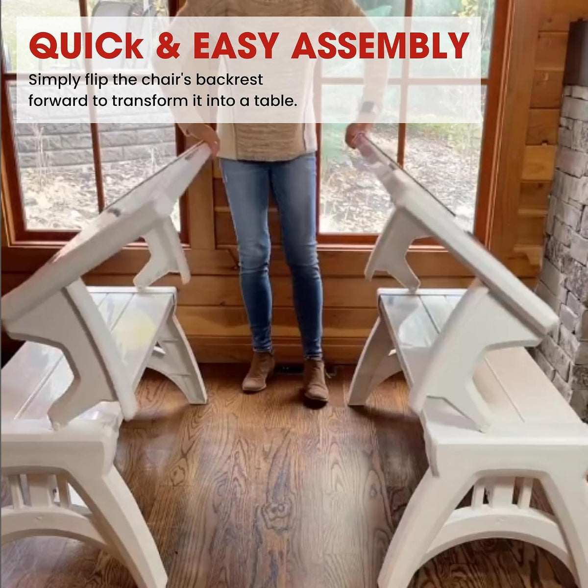 2-in-1 Outdoor Bench & Table