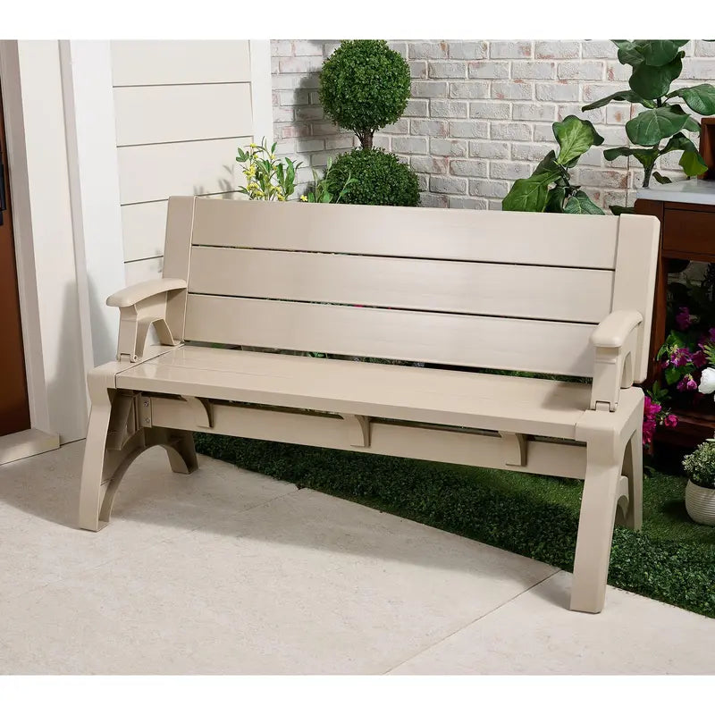 2-in-1 Outdoor Bench & Table