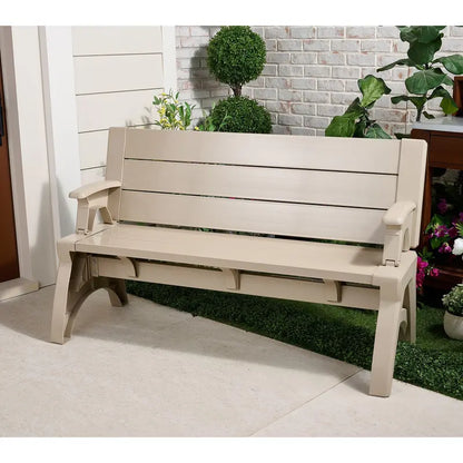 2-in-1 Outdoor Bench & Table