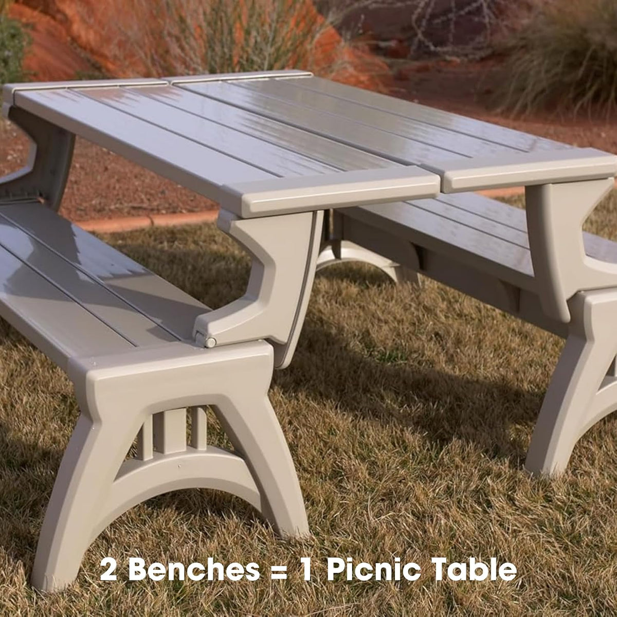 2-in-1 Outdoor Bench & Table