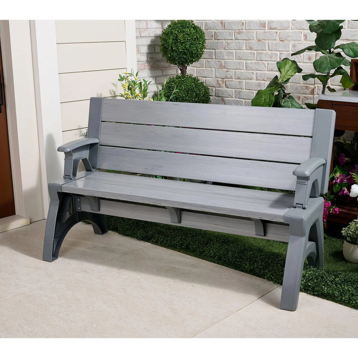 2-in-1 Outdoor Bench & Table