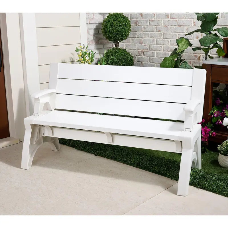 2-in-1 Outdoor Bench & Table